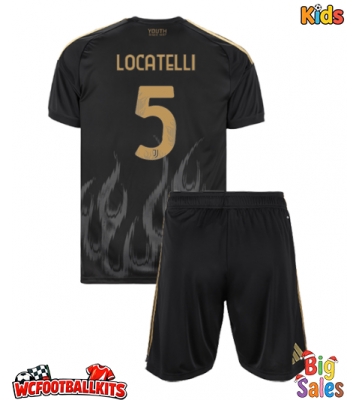 Juventus Manuel Locatelli #5 Replica Third Stadium Kit for Kids 2026-27 Short Sleeve (+ pants)